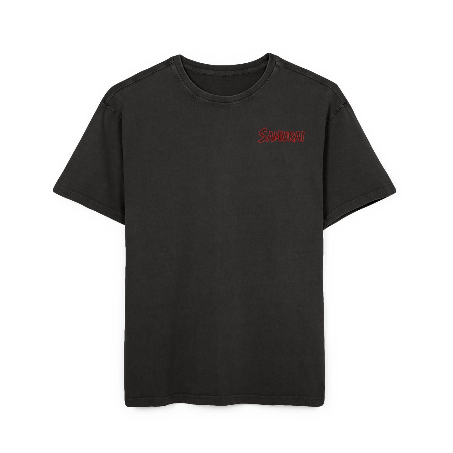 Samurai Oversized T-Shirt – Acid-Washed Streetwear with Warrior Spirit
