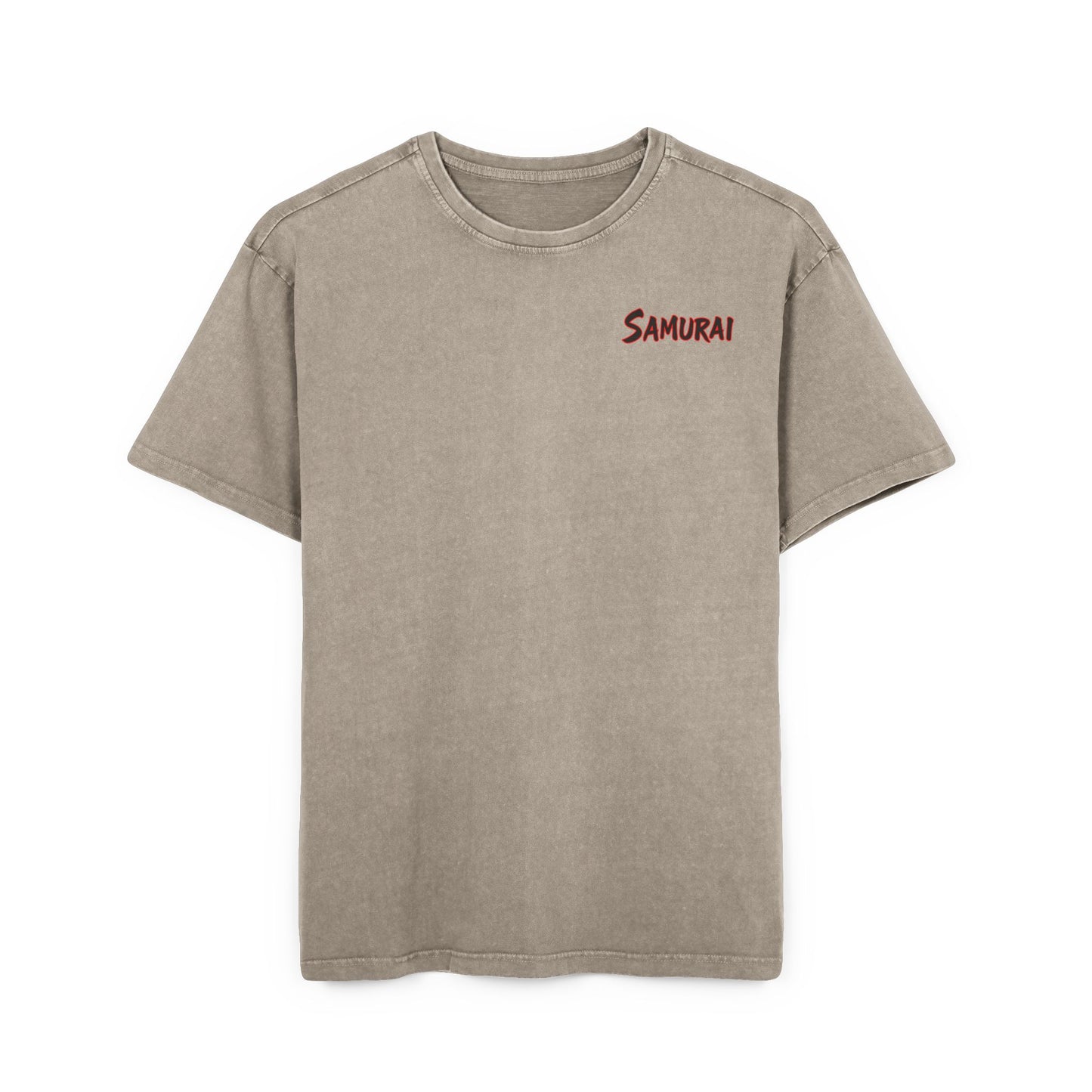 Samurai Oversized T-Shirt – Acid-Washed Streetwear with Warrior Spirit