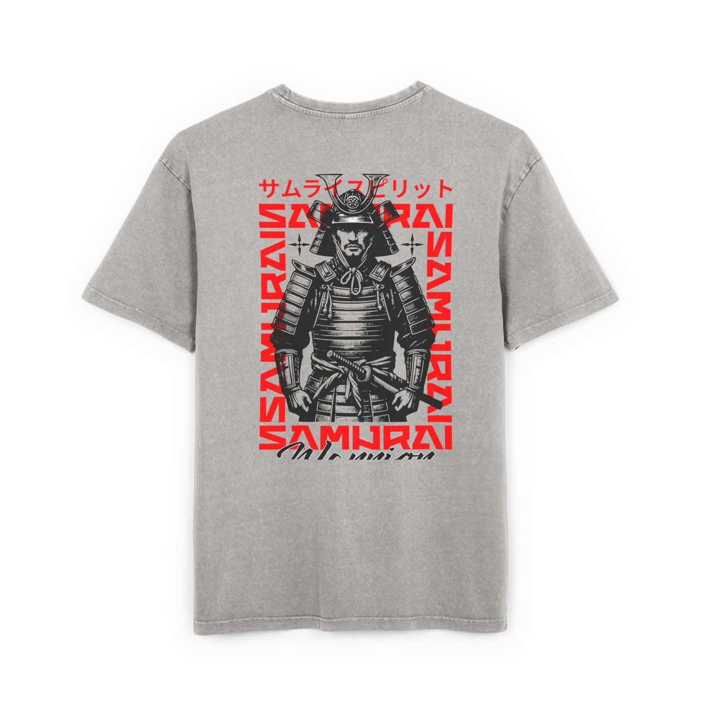 Samurai Oversized T-Shirt – Acid-Washed Streetwear with Warrior Spirit