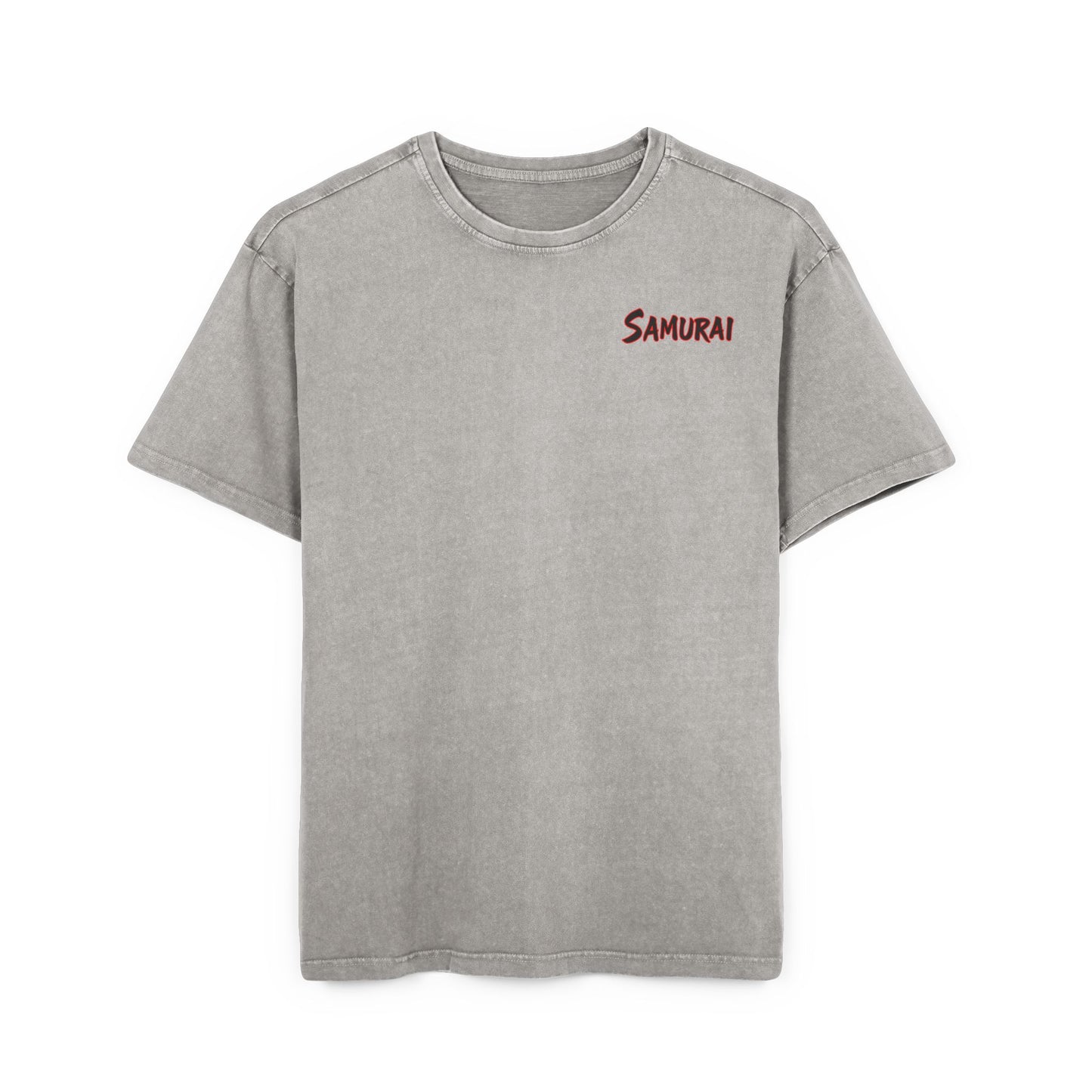 Samurai Oversized T-Shirt – Acid-Washed Streetwear with Warrior Spirit