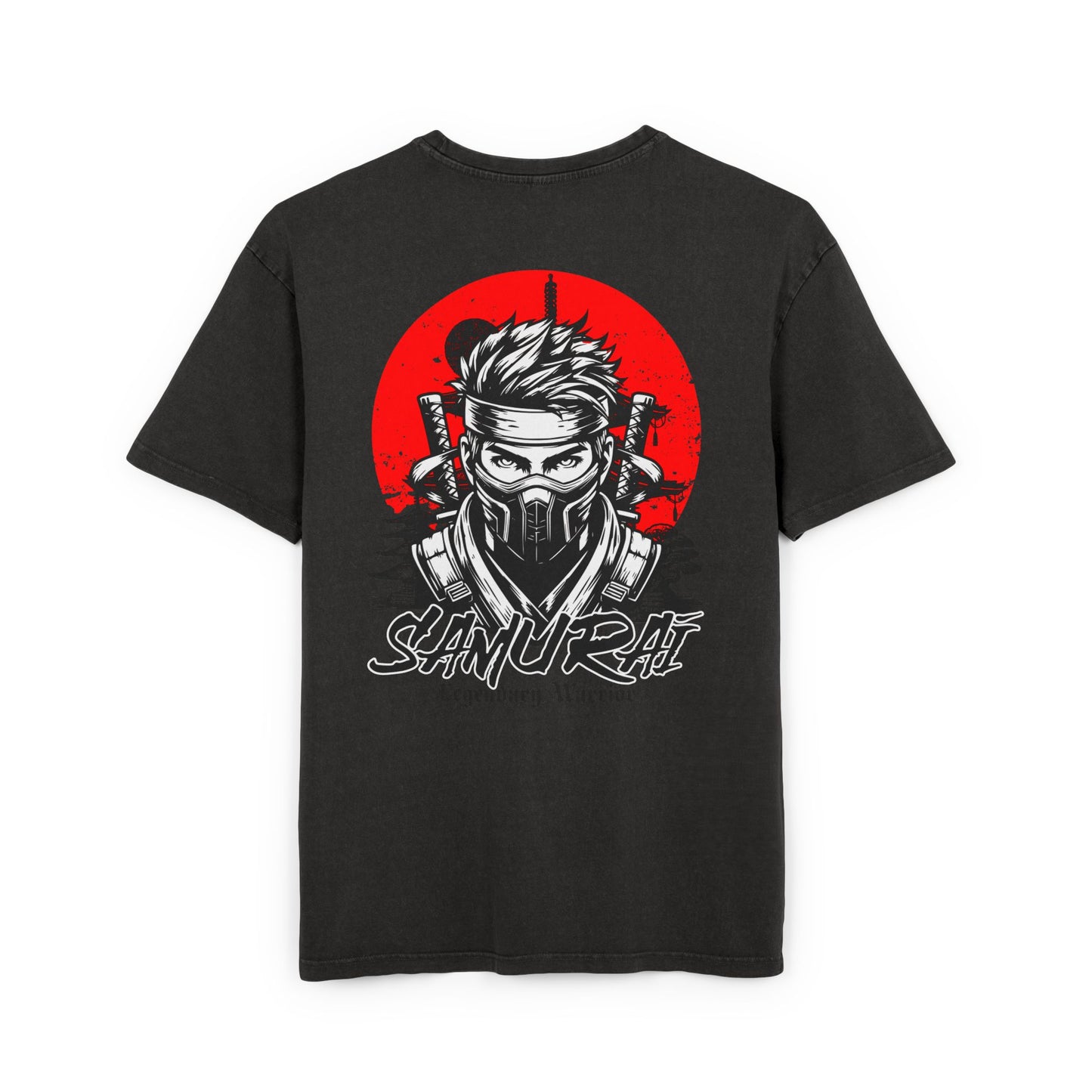Samurai Oversized T-Shirt – Acid-Washed Streetwear with Warrior Spirit