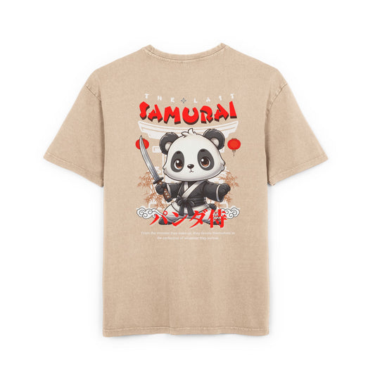 Samurai Oversized T-Shirt – Acid-Washed Streetwear with Warrior Spirit