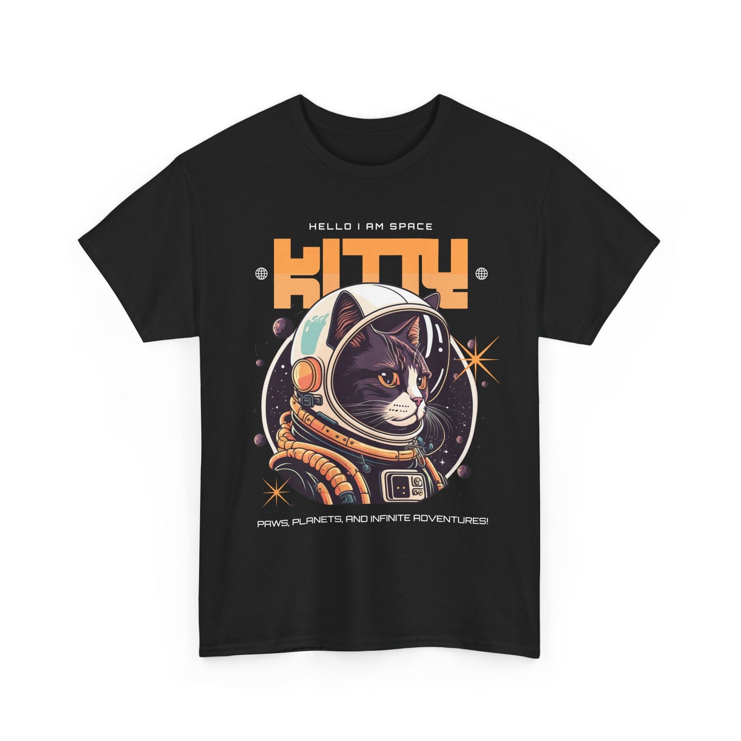 Cosmic Cat Tee - Cute Astronaut Kitty Shirt for Space Lovers, Unisex Graphic T-Shirt for Gifts, Space-Themed Apparel