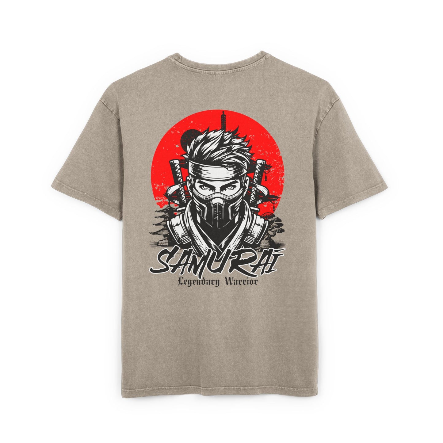 Samurai Oversized T-Shirt – Acid-Washed Streetwear with Warrior Spirit