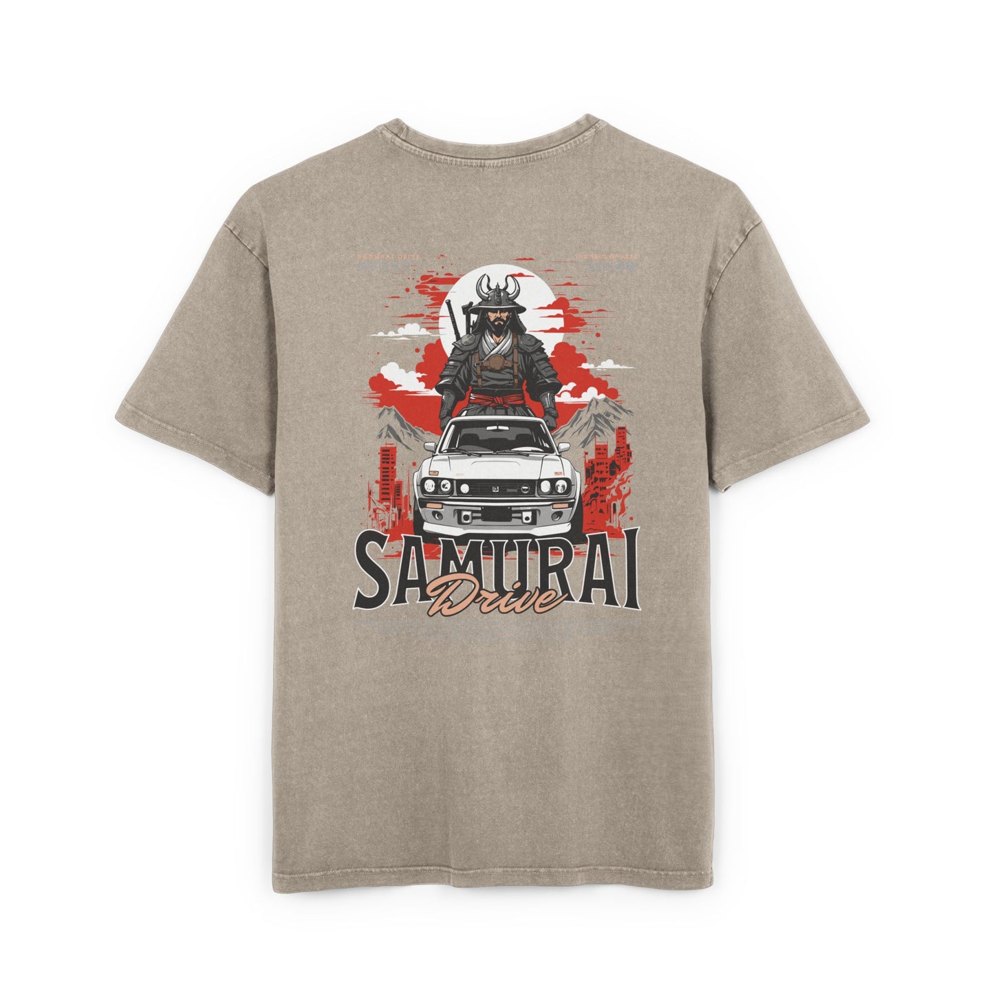 Samurai Oversized T-Shirt – Acid-Washed Streetwear with Warrior Spirit