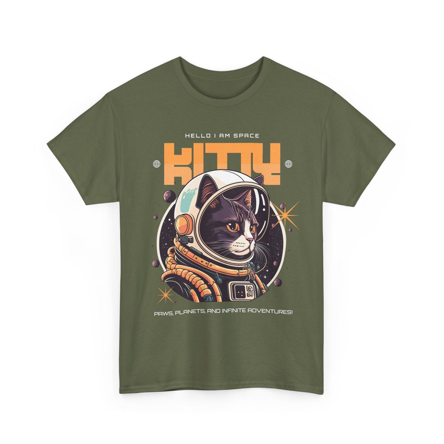 Cosmic Cat Tee - Cute Astronaut Kitty Shirt for Space Lovers, Unisex Graphic T-Shirt for Gifts, Space-Themed Apparel