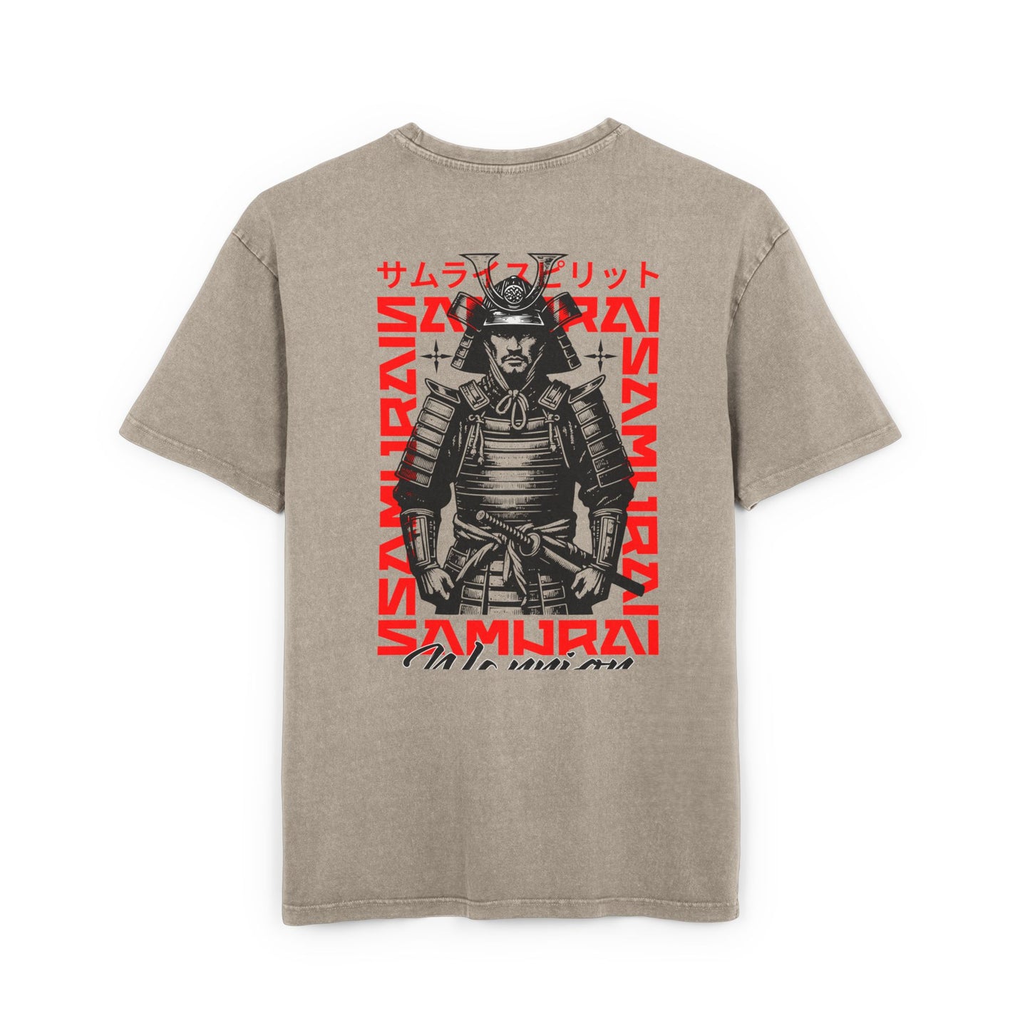 Samurai Oversized T-Shirt – Acid-Washed Streetwear with Warrior Spirit