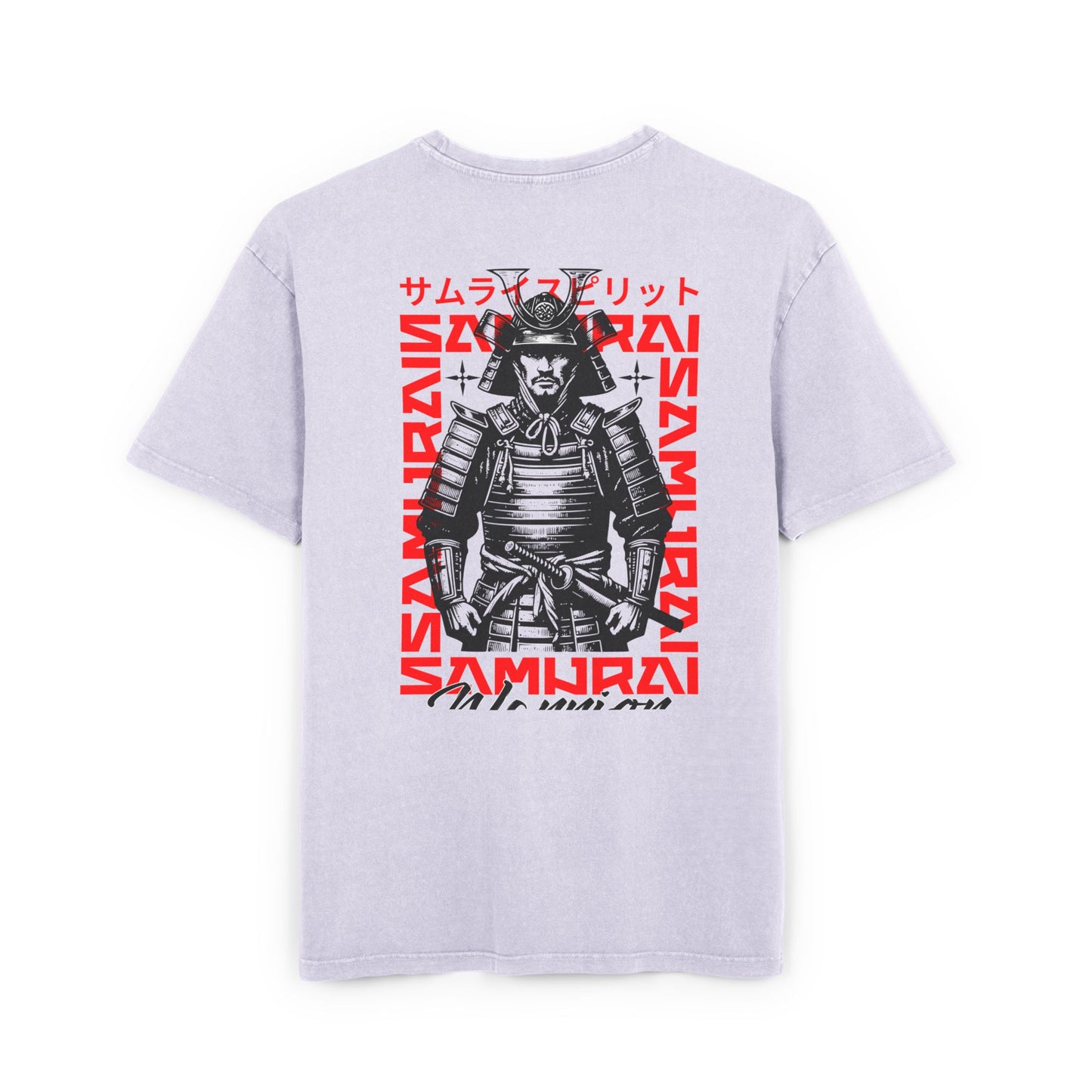 Samurai Oversized T-Shirt – Acid-Washed Streetwear with Warrior Spirit