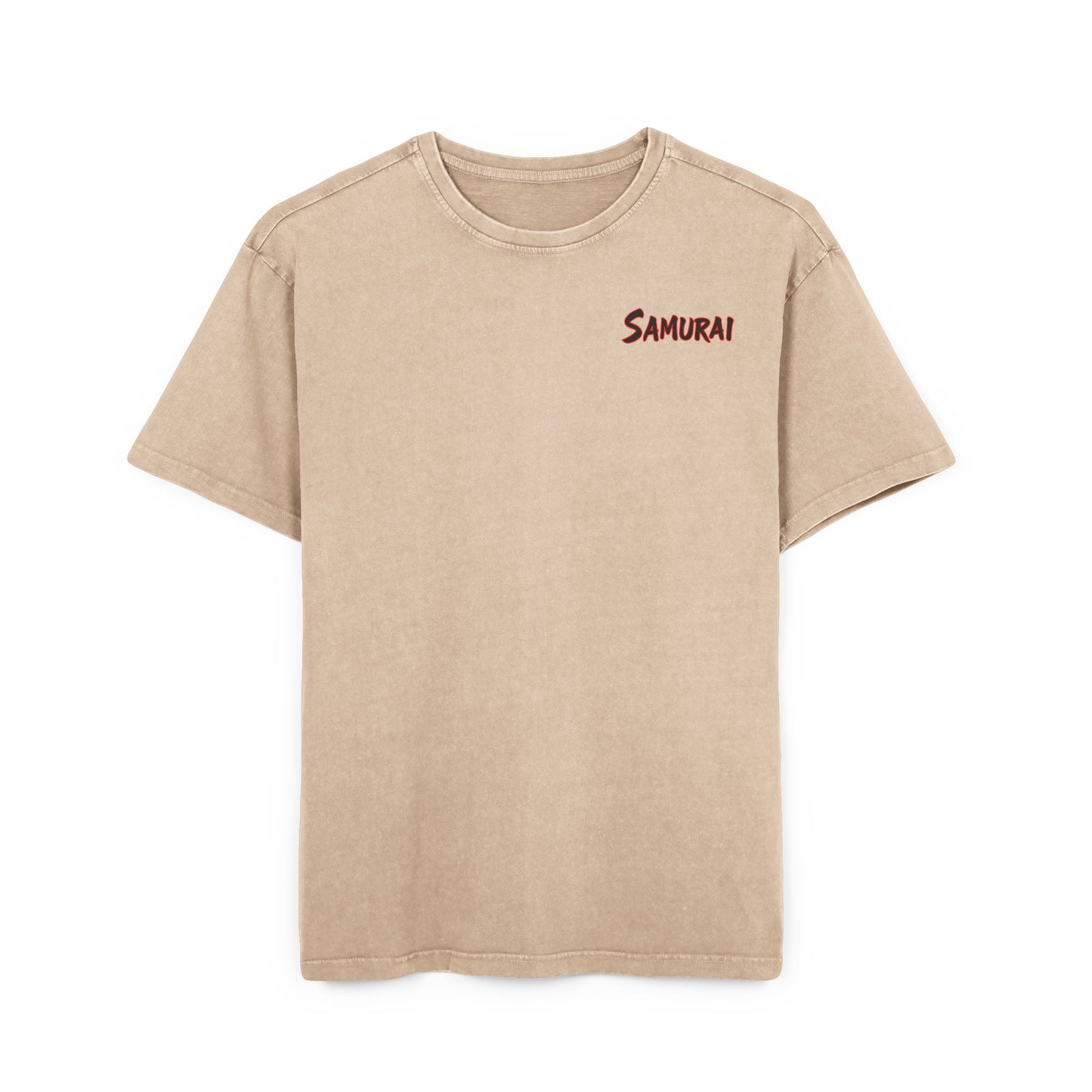 Samurai Oversized T-Shirt – Acid-Washed Streetwear with Warrior Spirit