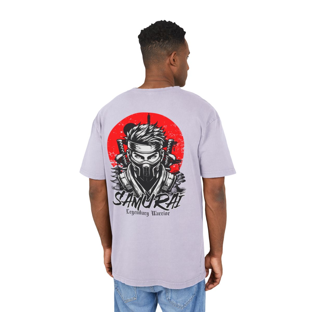 Samurai Oversized T-Shirt – Acid-Washed Streetwear with Warrior Spirit