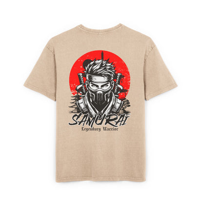 Samurai Oversized T-Shirt – Acid-Washed Streetwear with Warrior Spirit
