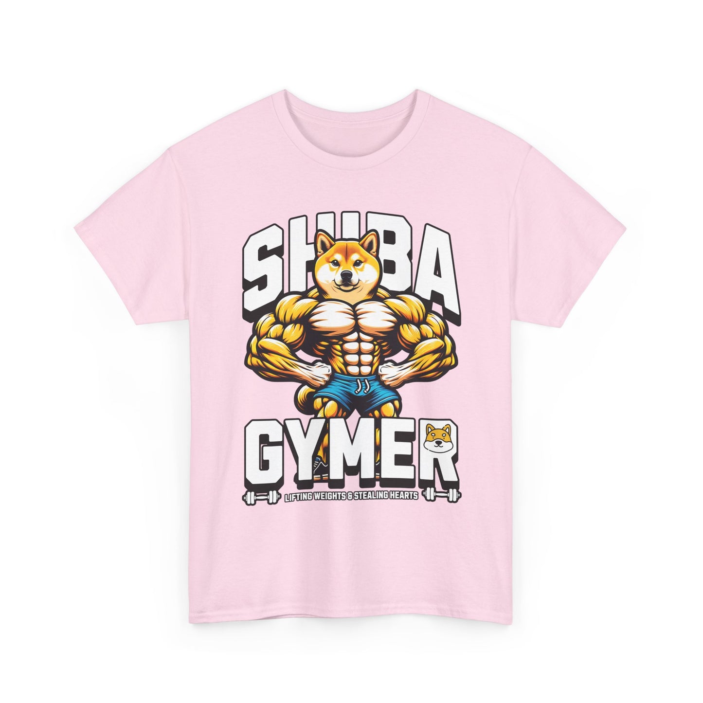 Shiba Gymer Tee - Funny Weightlifting T-Shirt, Fitness Shirt for Dog Lovers, Gym Gift, Unisex Cotton Tee, Workout Apparel