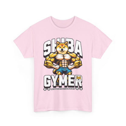 Shiba Gymer Tee - Funny Weightlifting T-Shirt, Fitness Shirt for Dog Lovers, Gym Gift, Unisex Cotton Tee, Workout Apparel