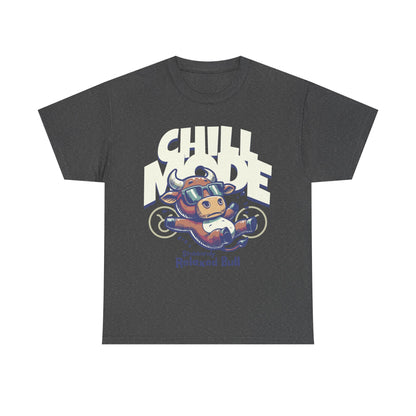 Chill Bull Graphic Tee, Relaxed Bull T-Shirt, Unisex Cotton Shirt, Casual Everyday Wear, Gift for Animal Lovers, Fun Graphic Top