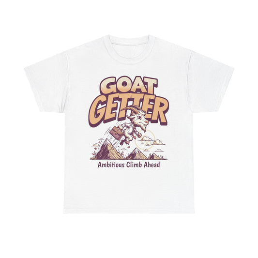 GOAT GETTER Unisex Heavy Cotton Tee - Ambitious Climb Ahead, Motivational T-Shirt, Gift for Entrepreneurs, Adventure Lover Shirt, [...]