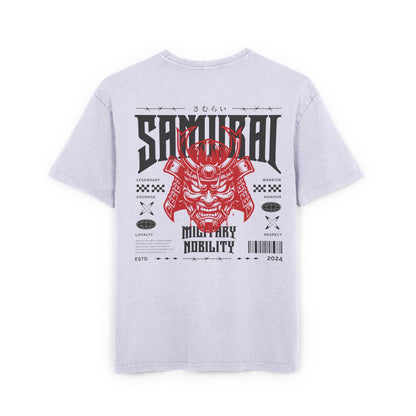 Samurai Oversized T-Shirt – Acid-Washed Streetwear with Warrior Spirit