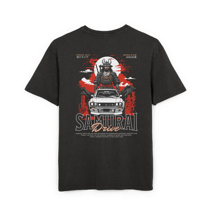 Samurai Oversized T-Shirt – Acid-Washed Streetwear with Warrior Spirit
