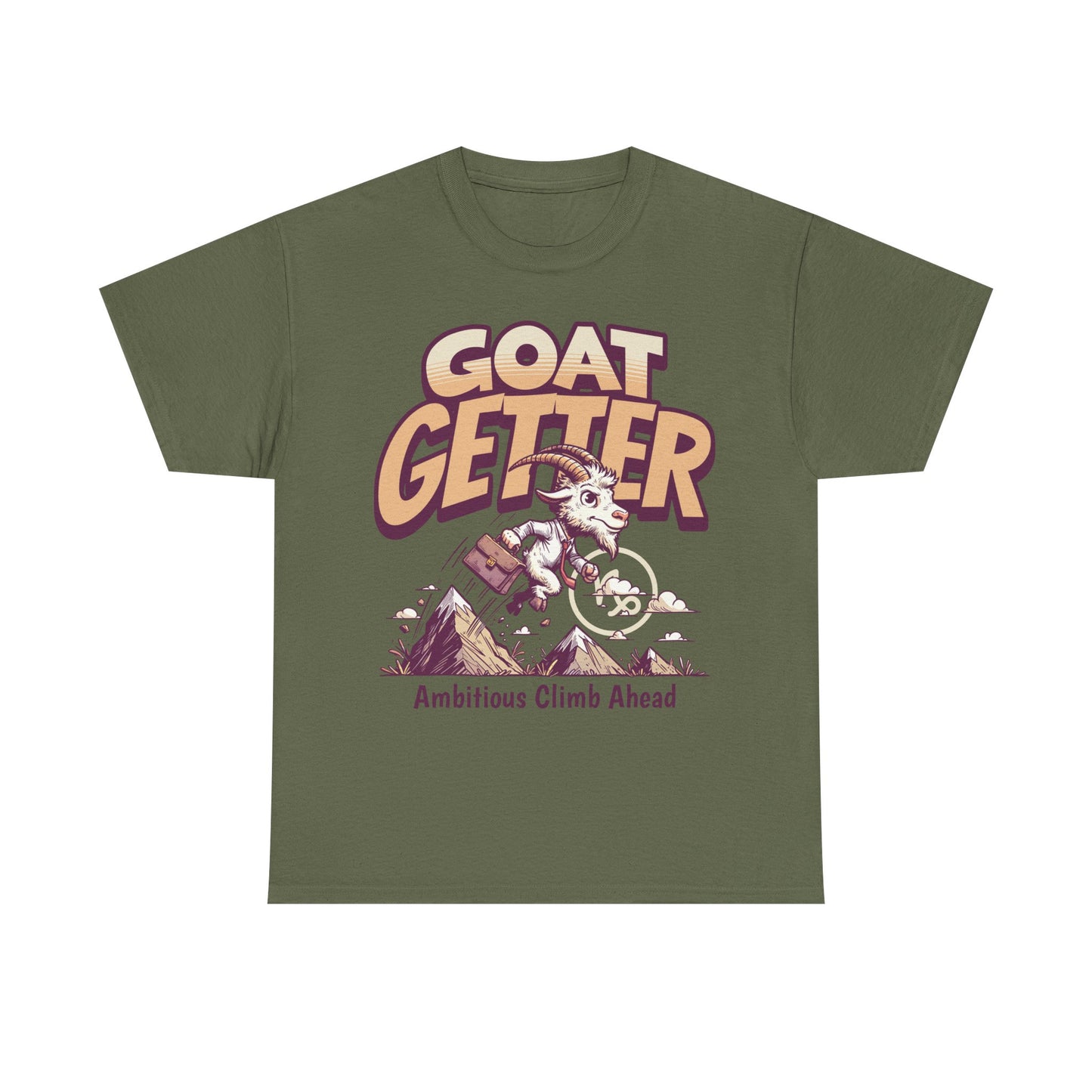 GOAT GETTER Unisex Heavy Cotton Tee - Ambitious Climb Ahead, Motivational T-Shirt, Gift for Entrepreneurs, Adventure Lover Shirt, [...]