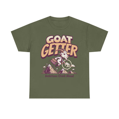 GOAT GETTER Unisex Heavy Cotton Tee - Ambitious Climb Ahead, Motivational T-Shirt, Gift for Entrepreneurs, Adventure Lover Shirt, [...]