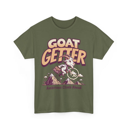 GOAT GETTER Unisex Heavy Cotton Tee - Ambitious Climb Ahead, Motivational T-Shirt, Gift for Entrepreneurs, Adventure Lover Shirt, [...]
