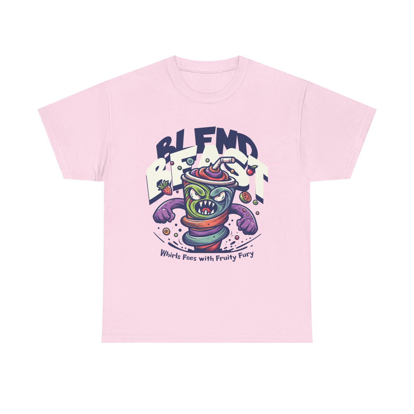 Blend Beast Unisex Heavy Cotton Tee | Fun Graphic Tee, Gift for Smoothie Lovers, Casual Wear, Cartoon T-shirt, Unique Gift Idea