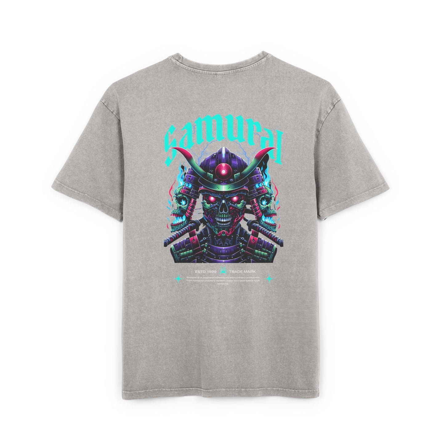 Samurai Oversized T-Shirt – Acid-Washed Streetwear with Warrior Spirit