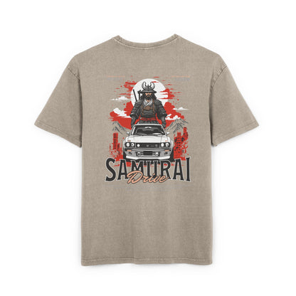 Samurai Oversized T-Shirt – Acid-Washed Streetwear with Warrior Spirit