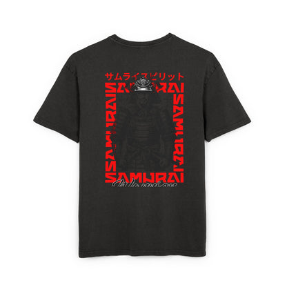 Samurai Oversized T-Shirt – Acid-Washed Streetwear with Warrior Spirit