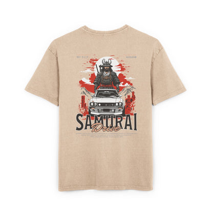 Samurai Oversized T-Shirt – Acid-Washed Streetwear with Warrior Spirit