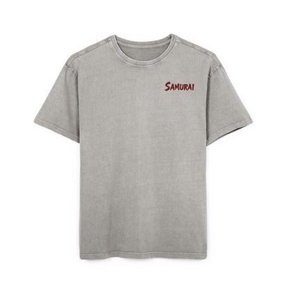 Samurai Oversized T-Shirt – Acid-Washed Streetwear with Warrior Spirit
