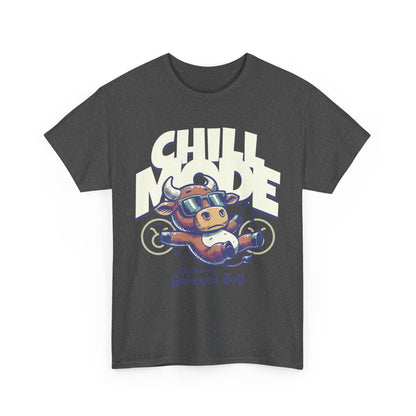 Chill Bull Graphic Tee, Relaxed Bull T-Shirt, Unisex Cotton Shirt, Casual Everyday Wear, Gift for Animal Lovers, Fun Graphic Top
