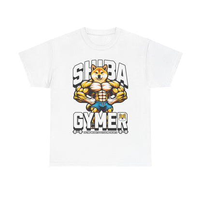 Shiba Gymer Tee - Funny Weightlifting T-Shirt, Fitness Shirt for Dog Lovers, Gym Gift, Unisex Cotton Tee, Workout Apparel