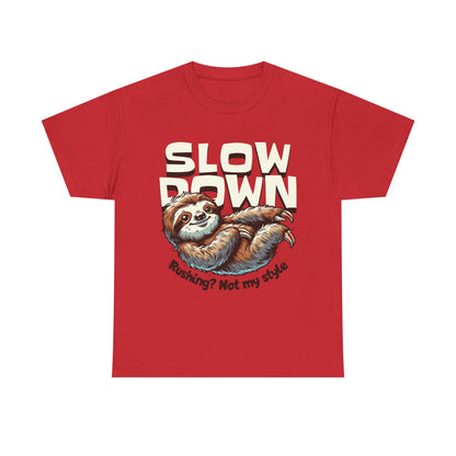 Relaxed Sloth Unisex Heavy Cotton Tee, Cute Funny Shirt, Gift for Nature Lovers, Chill Vibes Tee, Eco-Friendly Fashion