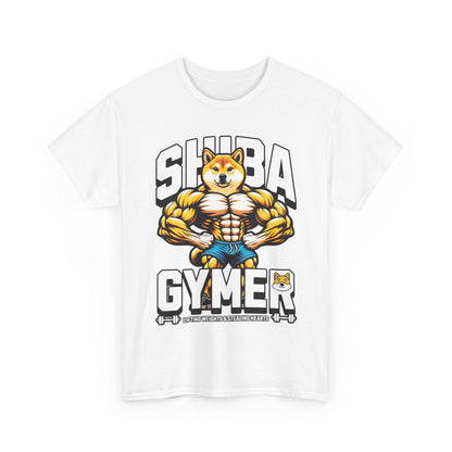 Shiba Gymer Tee - Funny Weightlifting T-Shirt, Fitness Shirt for Dog Lovers, Gym Gift, Unisex Cotton Tee, Workout Apparel