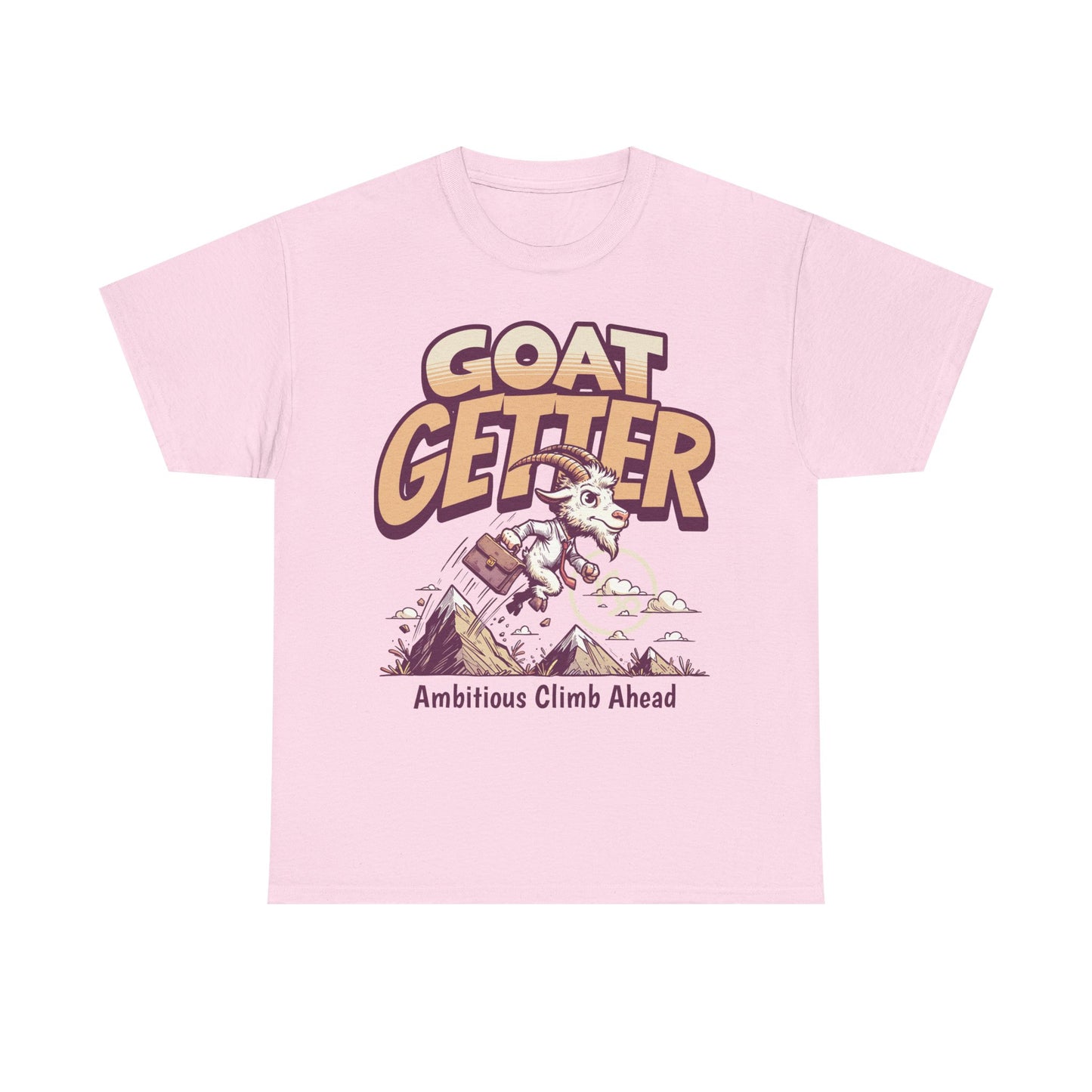 GOAT GETTER Unisex Heavy Cotton Tee - Ambitious Climb Ahead, Motivational T-Shirt, Gift for Entrepreneurs, Adventure Lover Shirt, [...]