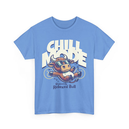Chill Bull Graphic Tee, Relaxed Bull T-Shirt, Unisex Cotton Shirt, Casual Everyday Wear, Gift for Animal Lovers, Fun Graphic Top