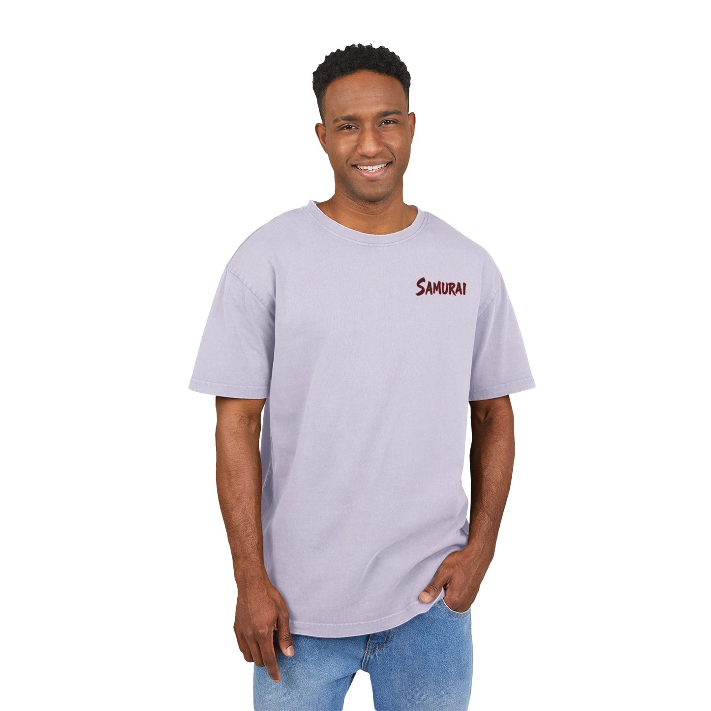 Samurai Oversized T-Shirt – Acid-Washed Streetwear with Warrior Spirit