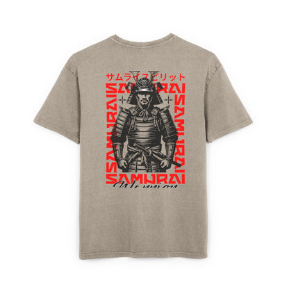 Samurai Oversized T-Shirt – Acid-Washed Streetwear with Warrior Spirit