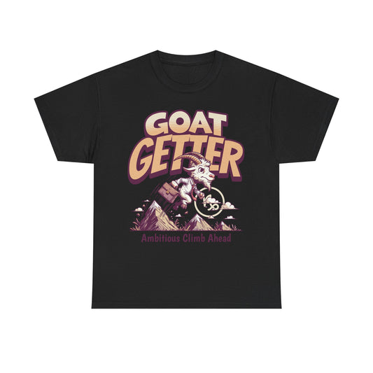 GOAT GETTER Unisex Heavy Cotton Tee - Ambitious Climb Ahead, Motivational T-Shirt, Gift for Entrepreneurs, Adventure Lover Shirt, [...]