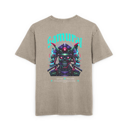 Samurai Oversized T-Shirt – Acid-Washed Streetwear with Warrior Spirit