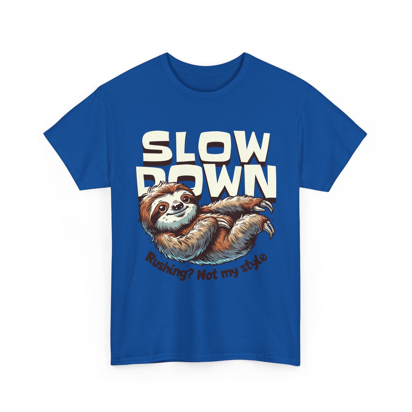 Relaxed Sloth Unisex Heavy Cotton Tee, Cute Funny Shirt, Gift for Nature Lovers, Chill Vibes Tee, Eco-Friendly Fashion