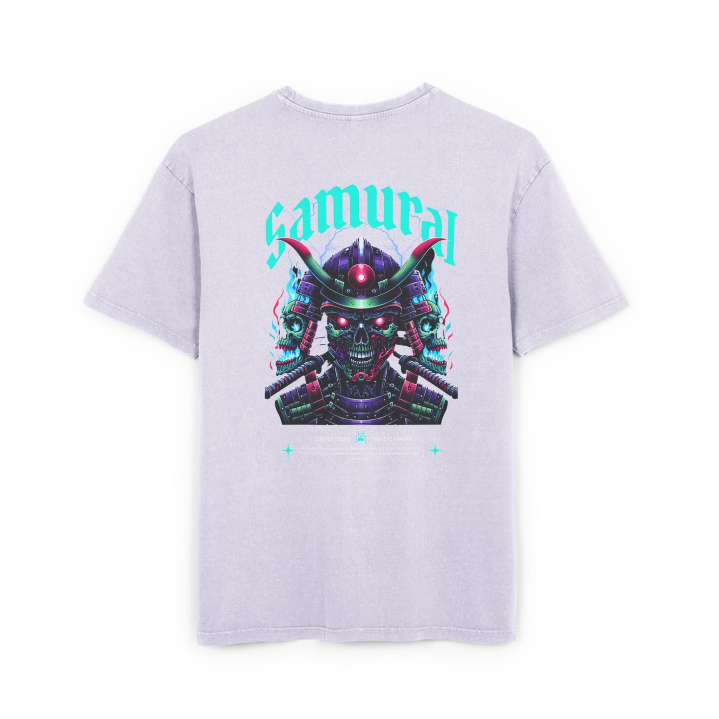 Samurai Oversized T-Shirt – Acid-Washed Streetwear with Warrior Spirit
