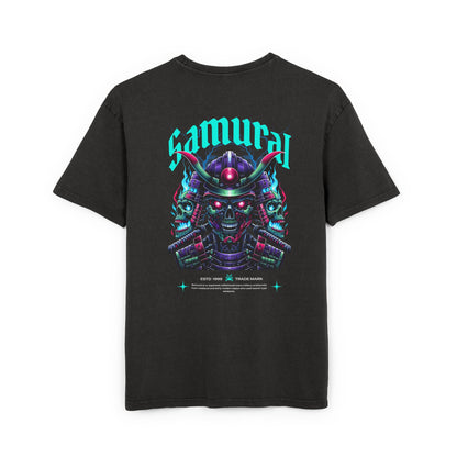 Samurai Oversized T-Shirt – Acid-Washed Streetwear with Warrior Spirit
