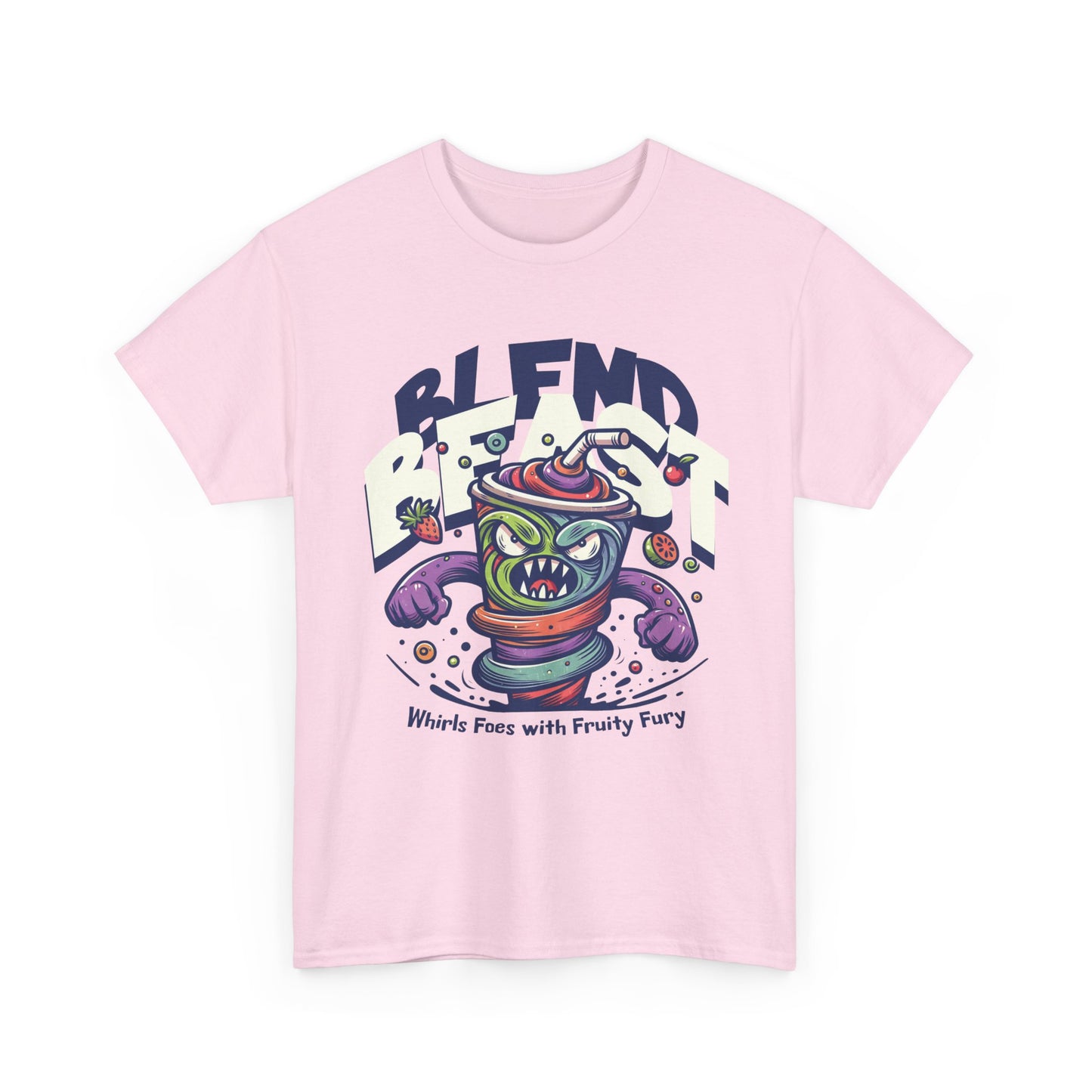 Blend Beast Unisex Heavy Cotton Tee | Fun Graphic Tee, Gift for Smoothie Lovers, Casual Wear, Cartoon T-shirt, Unique Gift Idea