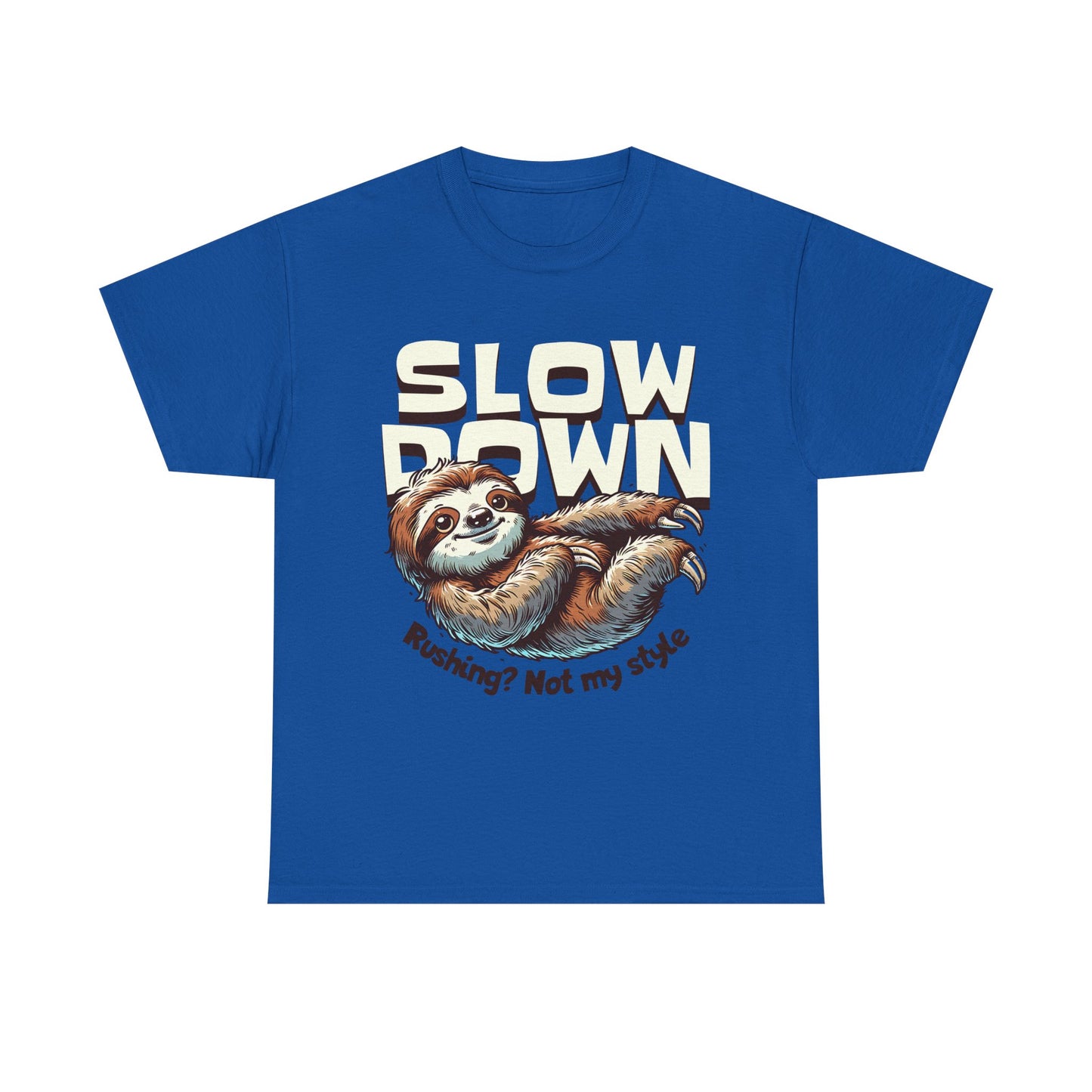 Relaxed Sloth Unisex Heavy Cotton Tee, Cute Funny Shirt, Gift for Nature Lovers, Chill Vibes Tee, Eco-Friendly Fashion