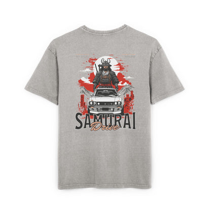 Samurai Oversized T-Shirt – Acid-Washed Streetwear with Warrior Spirit