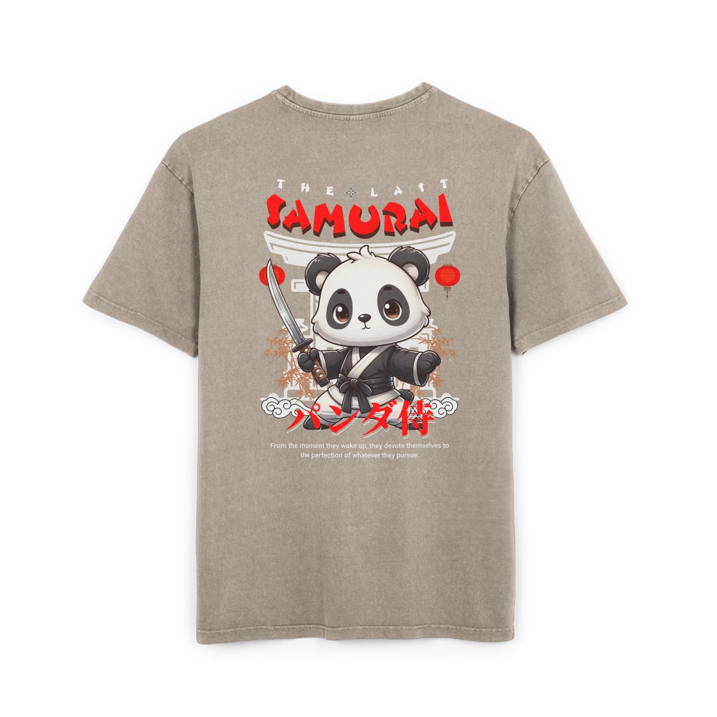Samurai Oversized T-Shirt – Acid-Washed Streetwear with Warrior Spirit
