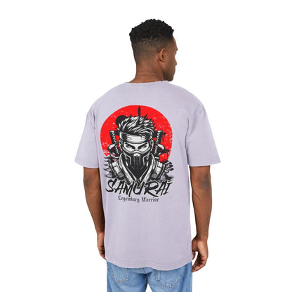 Samurai Oversized T-Shirt – Acid-Washed Streetwear with Warrior Spirit